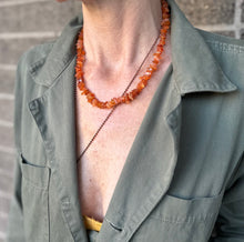 Load image into Gallery viewer, Carnelian Chip beaded necklace