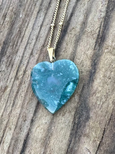 The Kate Moss Agate heart