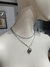 Load image into Gallery viewer, Puffy Disco heart convertible necklace