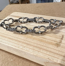 Load image into Gallery viewer, Sterling &amp; CZ chain bracelet