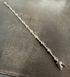 Stunning tennis sterling bracelet