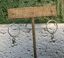Load image into Gallery viewer, Pearl cluster hoops