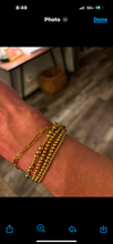 Load image into Gallery viewer, 18 k plated gold beaded bracelets 4 mm