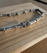 Load image into Gallery viewer, Sterling Bamboo link bracelet
