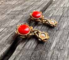 Load image into Gallery viewer, E. Bastheim mini coral and pearl earrings