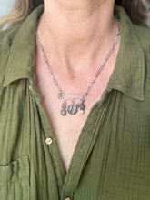 Load image into Gallery viewer, Safety pin charm necklace