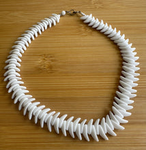 Load image into Gallery viewer, White glass bead necklace