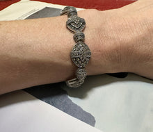Load image into Gallery viewer, Marcasite &amp; sterling bracelet