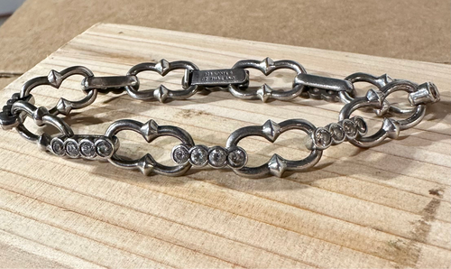 Sterling & CZ chain bracelet