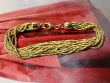 Load image into Gallery viewer, Multi strand gold rope chain bracelet