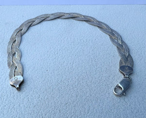 Braided sterling bracelet