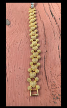 Load image into Gallery viewer, Etruscan Revival style gold tone heart bracelet