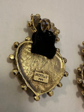 Load image into Gallery viewer, Jacky de G 80’s ornate heart earrings