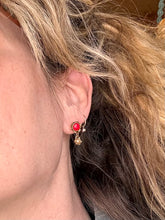 Load image into Gallery viewer, E. Bastheim mini coral and pearl earrings