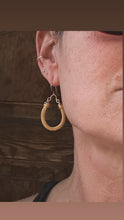 Load image into Gallery viewer, Gold mesh hoops