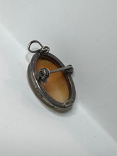 Load image into Gallery viewer, Antique Sterling Silver Hand Carved Shell Cameo Convertible Pendant Brooch