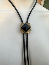 Load image into Gallery viewer, Onyx and brass bolo