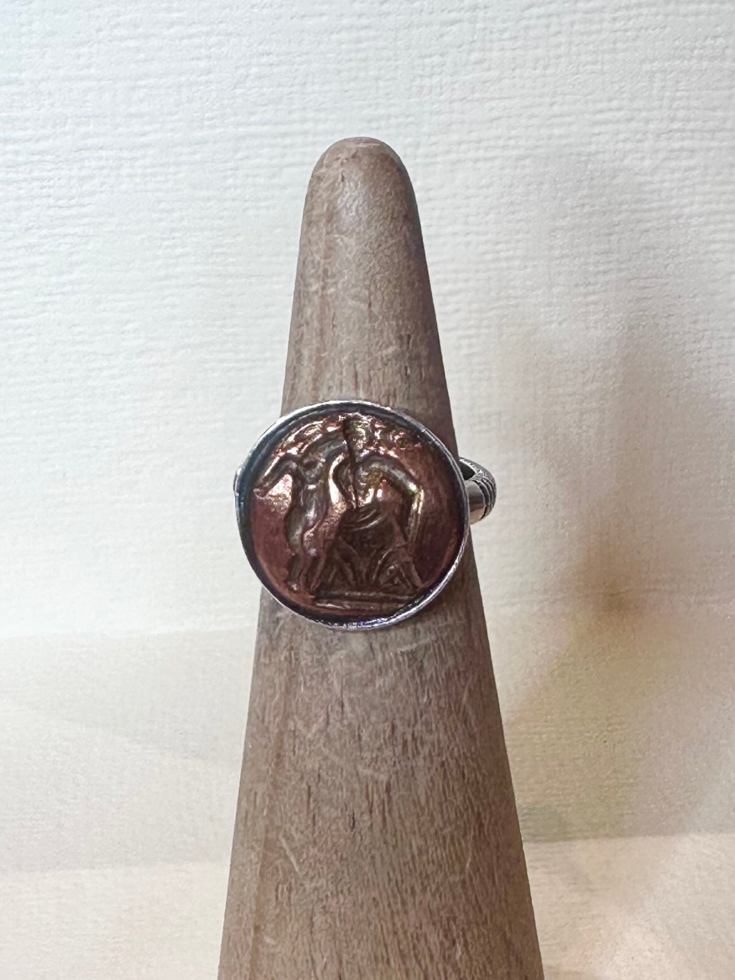 Copper coin ring (size 6)