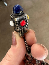 Load image into Gallery viewer, Etruscan silver chunky charm bracelet