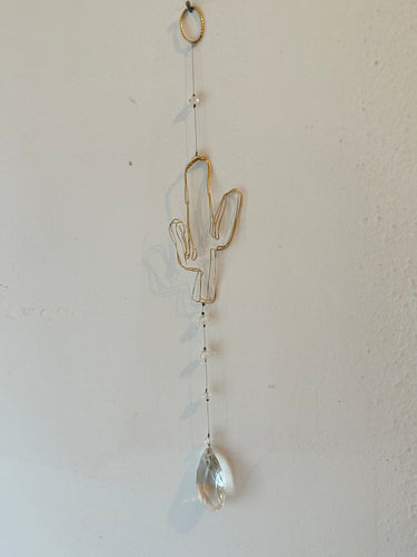Saguaro with teardrop crystal