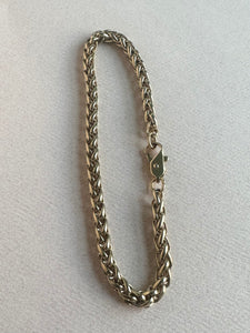 Braided rope Goldtone bracelet