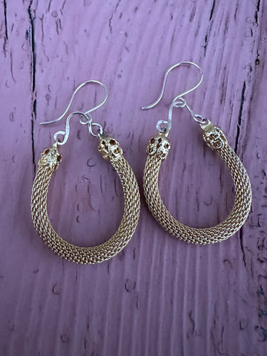 Gold mesh hoops