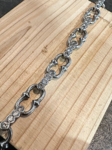 Sterling & CZ chain bracelet
