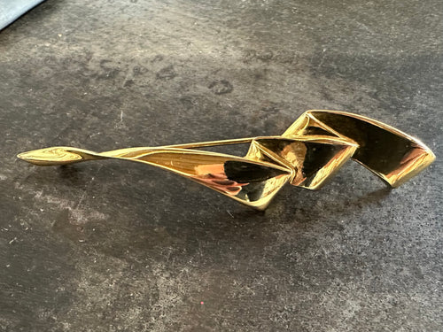 Gold ribbon Brooch