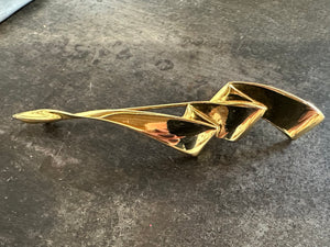 Gold ribbon Brooch