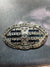 Load image into Gallery viewer, Art Deco style openwork navette brooch