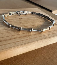 Load image into Gallery viewer, Sterling Bamboo link bracelet