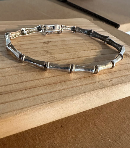 Sterling Bamboo link bracelet