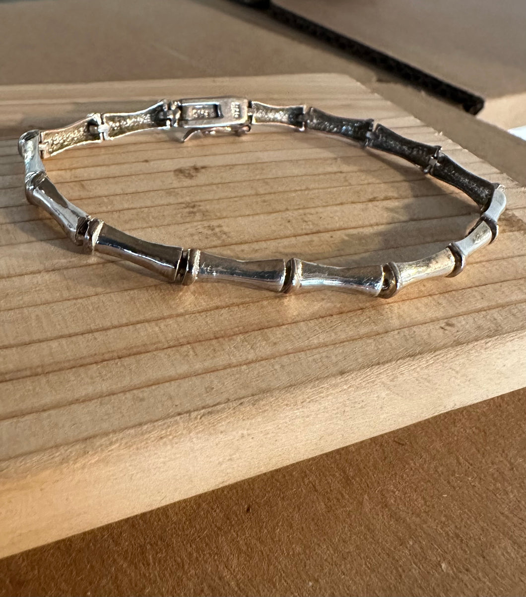 Sterling Bamboo link bracelet