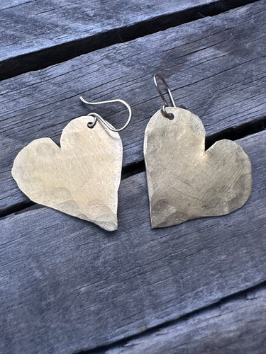 Solid hammered hearts