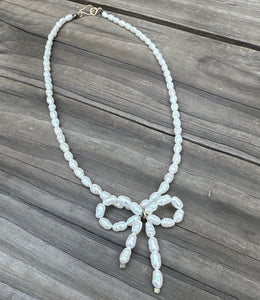Pearl Bow necklace