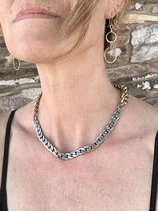 Mixed Metal statement necklace