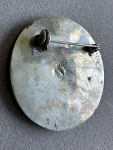 Load image into Gallery viewer, Vintage Mexico Alpaca Silver &amp; Gold Mayan Calendar Plaque Brooch Pin
