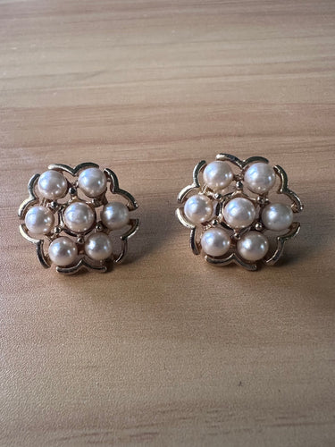 Coro faux pearl earrings