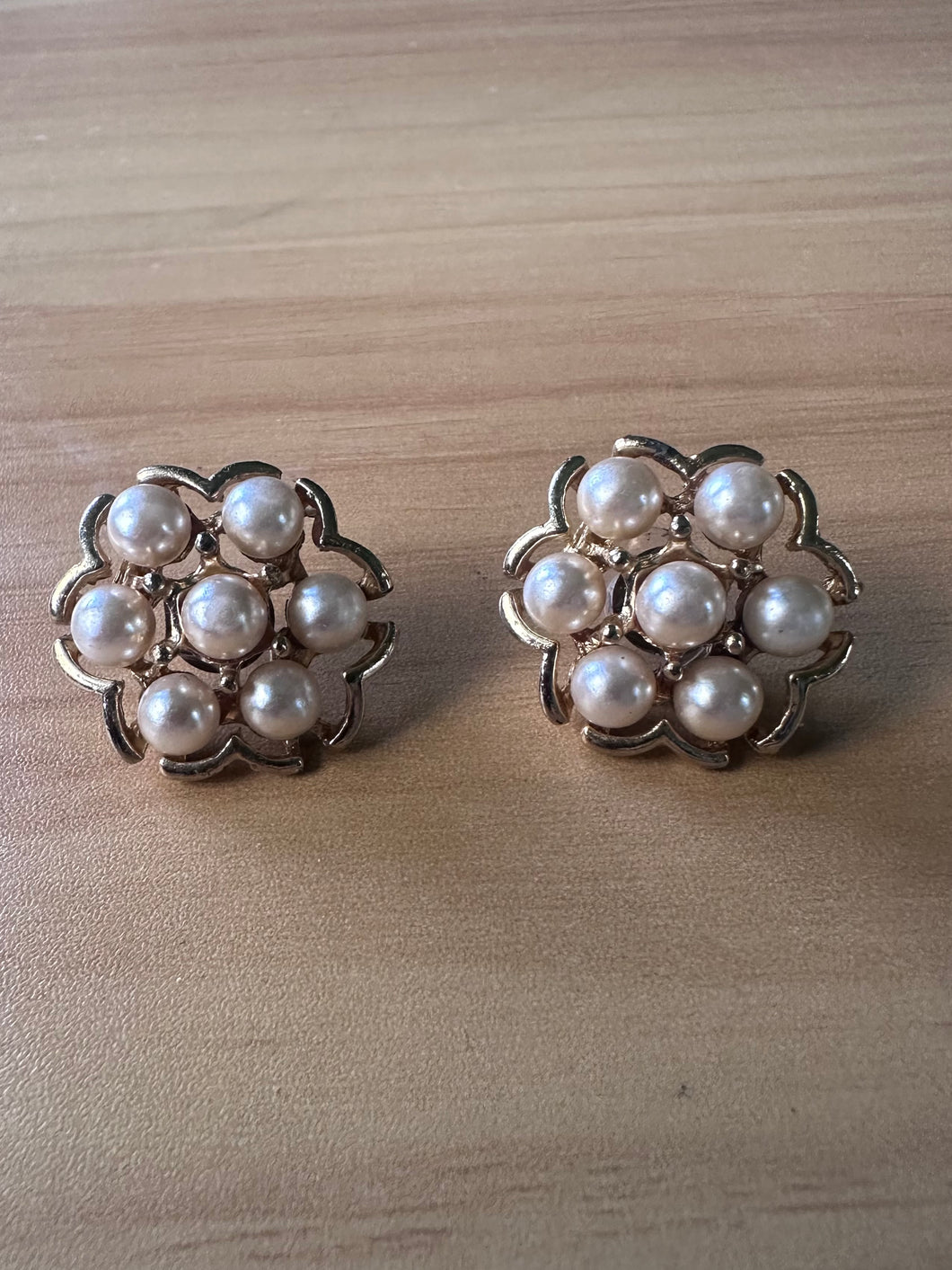 Coro faux pearl earrings