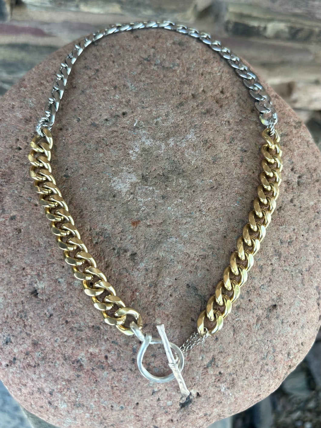 Mixed Metal statement necklace