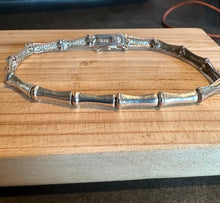 Load image into Gallery viewer, Sterling Bamboo link bracelet