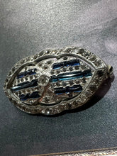 Load image into Gallery viewer, Art Deco style openwork navette brooch