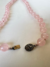 Load image into Gallery viewer, 10 mm rose quartz beaded necklace