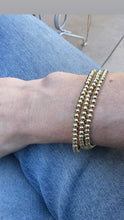 Load image into Gallery viewer, 18 k plated gold beaded bracelets 4 mm