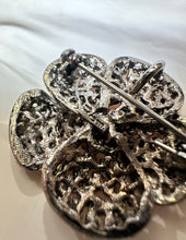 Load image into Gallery viewer, Rom signed rhinestone flower pin