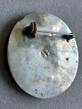 Load image into Gallery viewer, Vintage Mexico Alpaca Silver &amp; Gold Mayan Calendar Plaque Brooch Pin