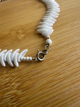 Load image into Gallery viewer, White glass bead necklace