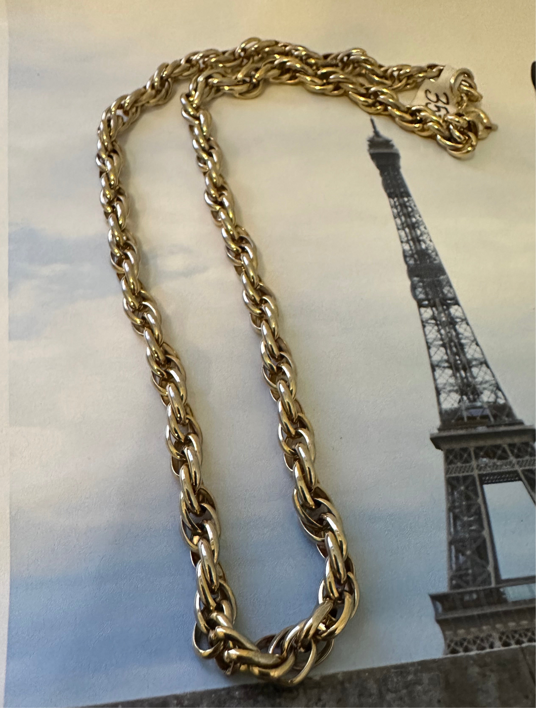 Monet gold rope chain