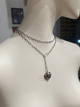 Load image into Gallery viewer, Puffy Disco heart convertible necklace
