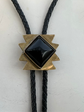 Load image into Gallery viewer, Onyx and brass bolo